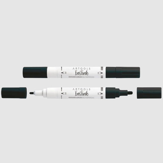 MARCADOR ARTOOLS INSTINK ACRILICO PRETO PONTA DUPLA S