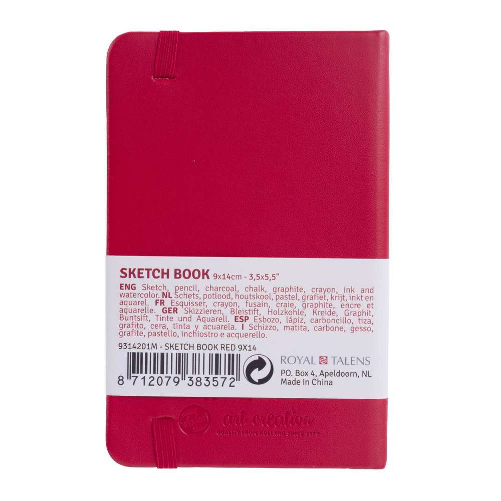 SKETCHBOOK TALENS RED 09X14 80 FOLHAS