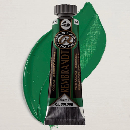 OLEO TALENS REMBRANDT 015ml 682 COBALT TURQUOISE GREEN S5