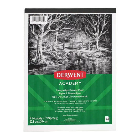 BLOCO DERWENT ACADEMY PRETO 110G/M2 A4 24 FOLHAS