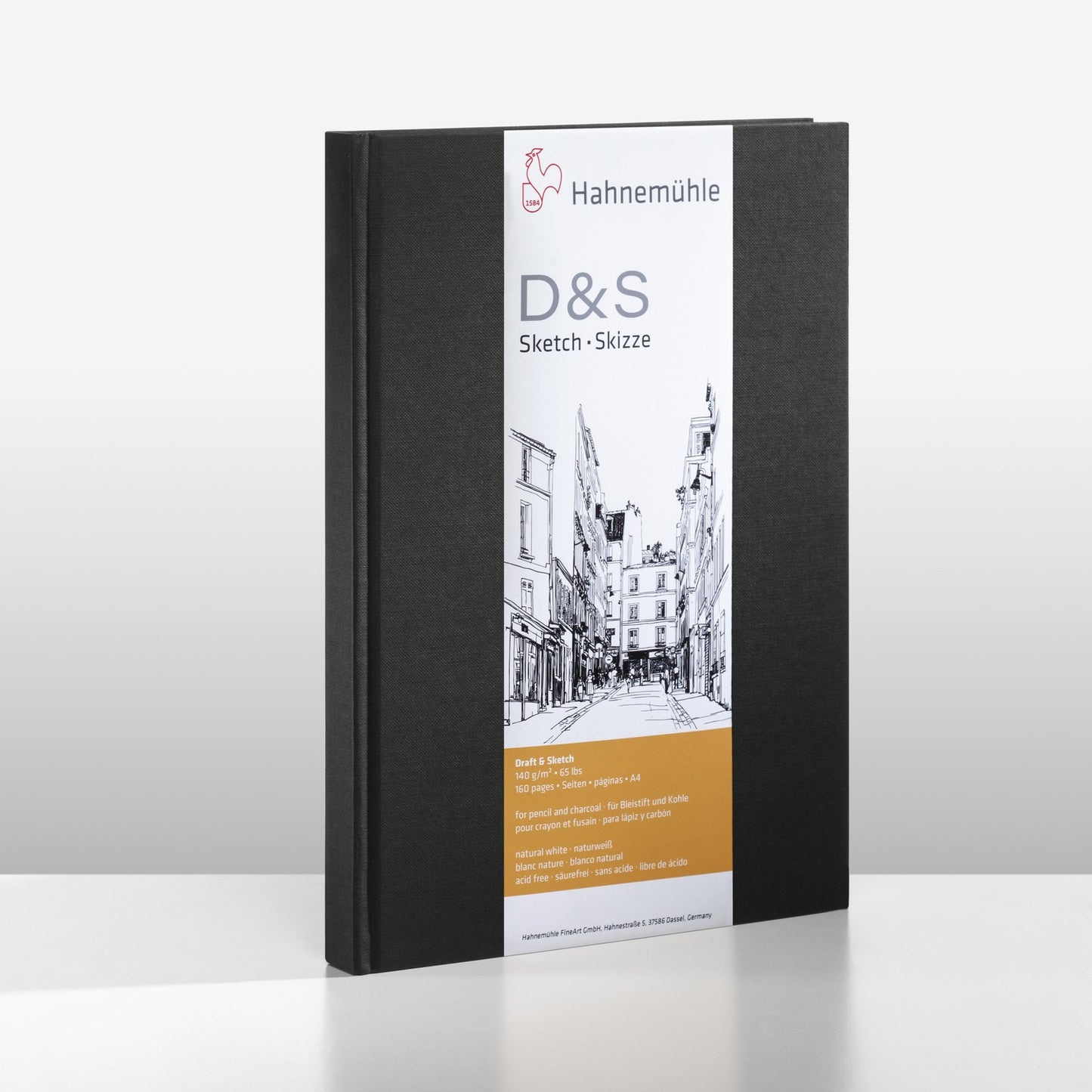 SKETCH BOOK HAHNEMUHLE D&S A6 140g/m2 PRETO 64 FOLHAS