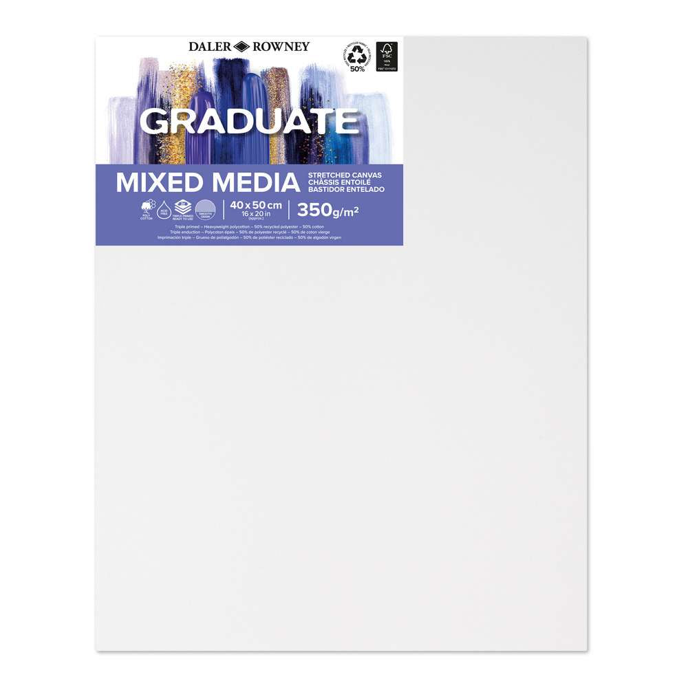 TELA DALER ROWNEY GRADUATE MIXED MEDIA CANVAS 40X50CM 350G