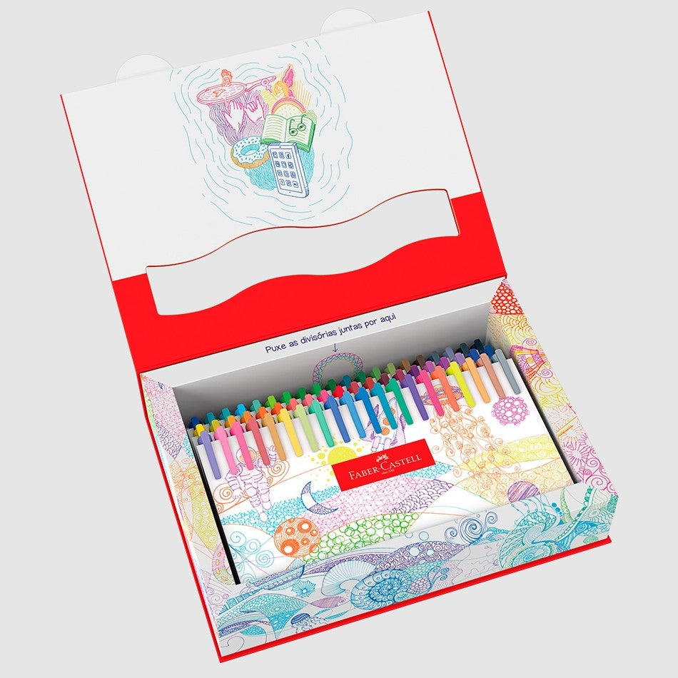 ESTOJO CANETA FABER FINE PEN COLORS 0,4MM ESTOJO 60 CORES