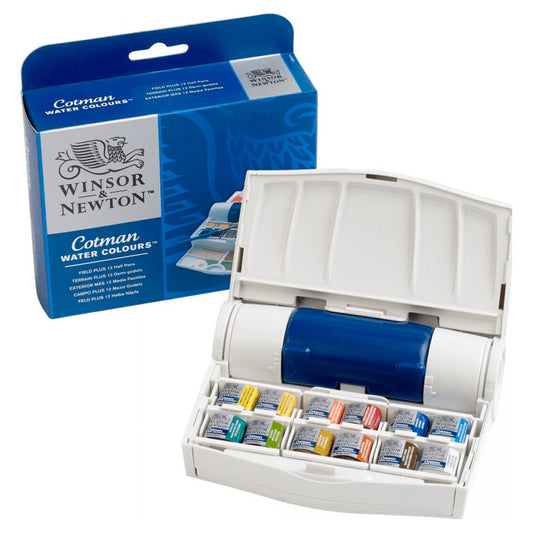 ESTOJO AQUARELA COTMAN 12 HALF PANS 374 FIELD PLUS W & N