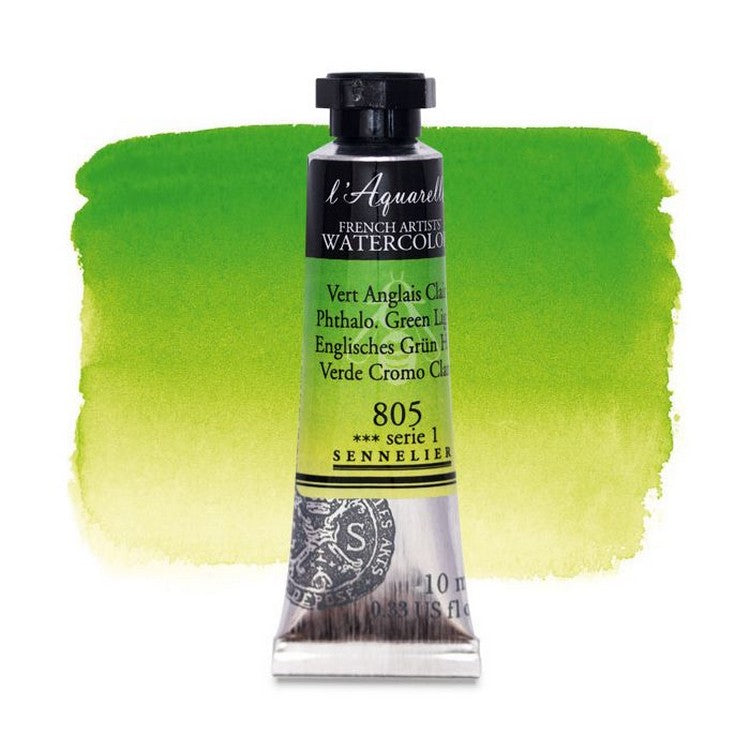 AQUARELA SENNELIER L'AQUARELLE 805 PHTHALO GREEN LGT 10ML S1