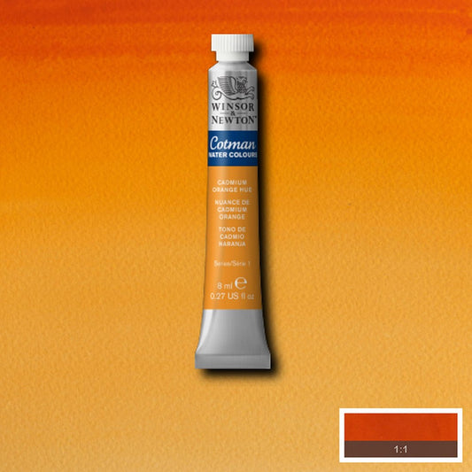 AQUARELA WINSOR NEWTON COTMAN 090 CADMIUM ORANGE 08ml