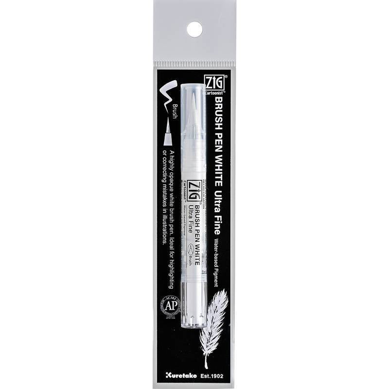 CANETA KURETAKE BRUSH PEN ULTRA FINA BRANCA CNBW02S