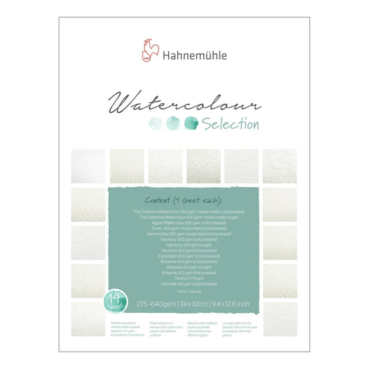 BLOCO HAHNEMUHLE WATERCOLOUR SELECTION 24X32CM 14F 10628001