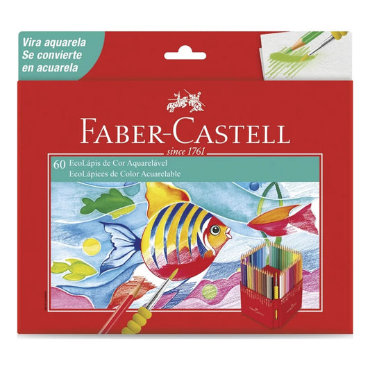 LAPIS AQUARELAVEL FABER 60 CORES + PINCEL