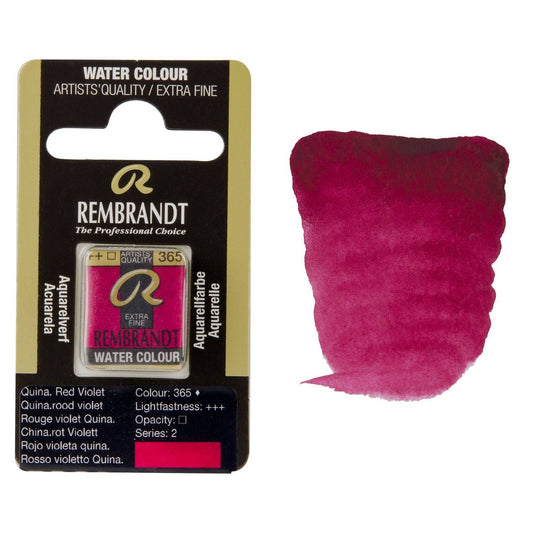 AQUARELA TALENS REMBRANDT HALF PAN 365 QUINACRIDONE VIOLET S2