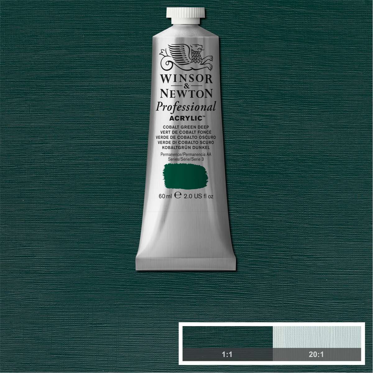ACRILICA WINSOR NEWTON PROFISSIONAL 60ML 467 COBALT GREEN DEEP ROW S3