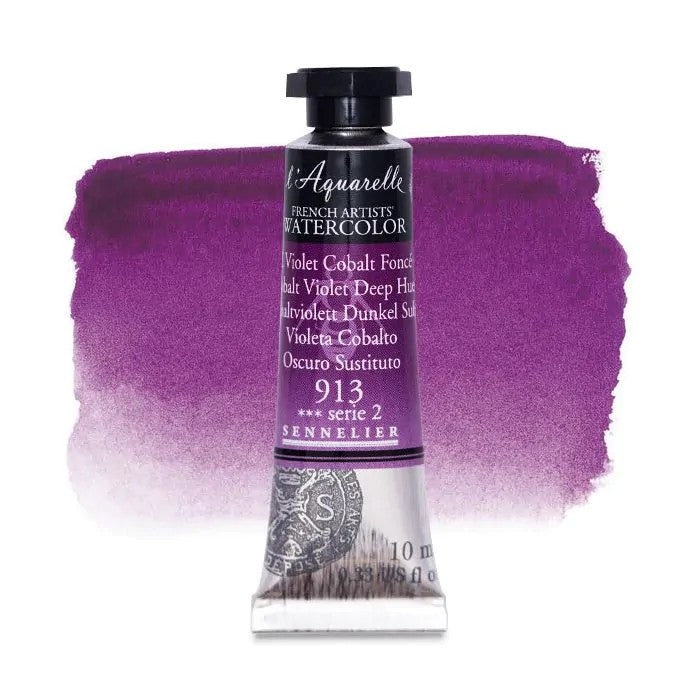 AQUARELA SENNELIER L'AQUARELLE 913 COBALT VIOLET DEEP 10ml S2