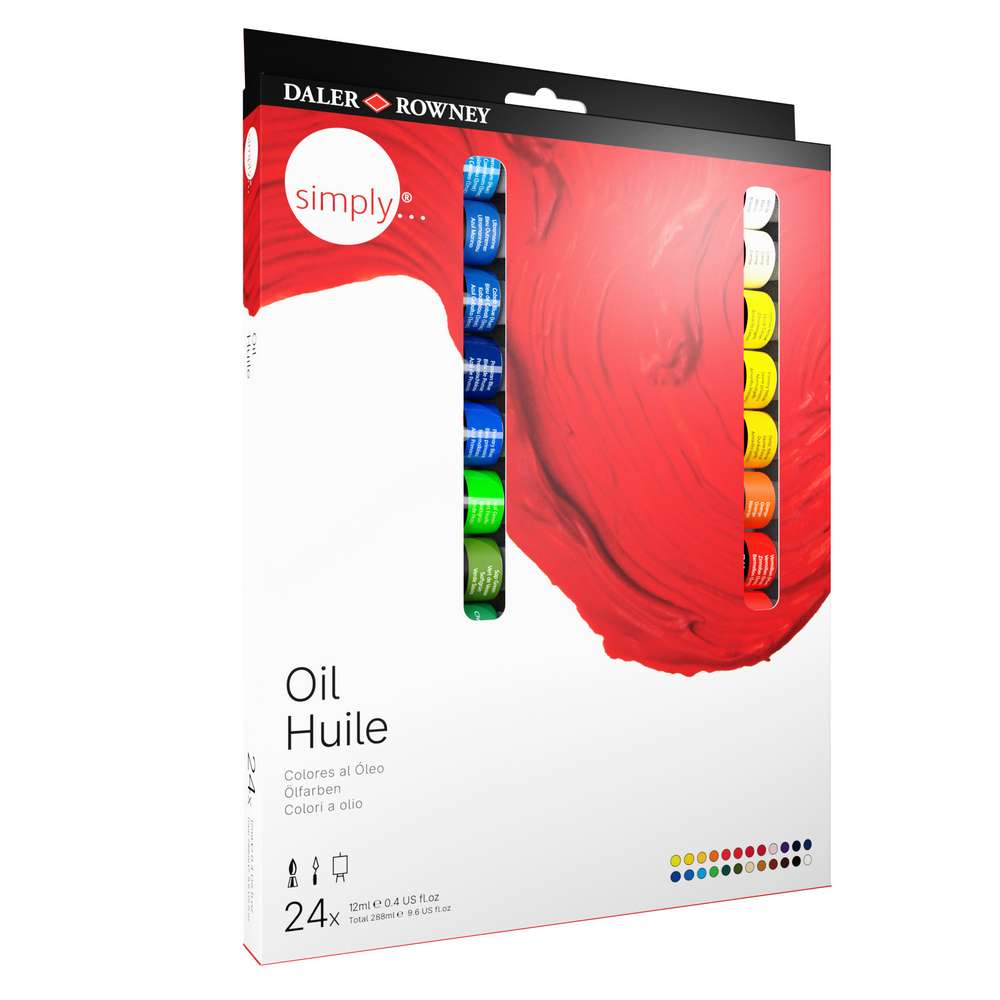 ESTOJO OLEO DALER ROWNEY SIMPLY 24 TUBOS 12ML
