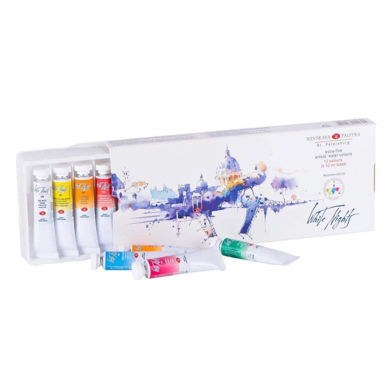 ESTOJO AQUARELA WHITE NIGHTS 12 TUBOS 10ML IWS 19411243
