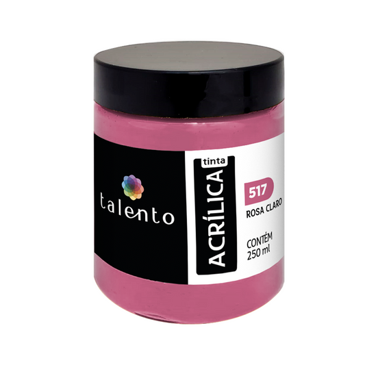 ACRILICA TALENTO 250ML 517 ROSA CLARO