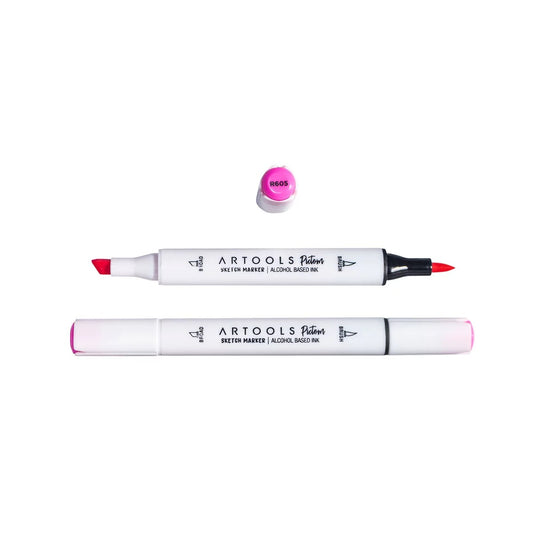 MARCADOR ARTOOLS PICTOM PONTA DUPLA CERISE (R605)