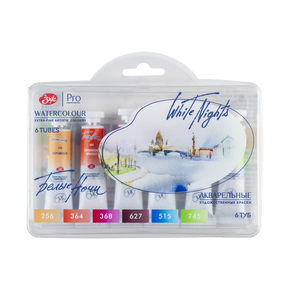 ESTOJO AQUARELA WHITE NIGHTS 06 CORES BOTANIC SKETCH 2105