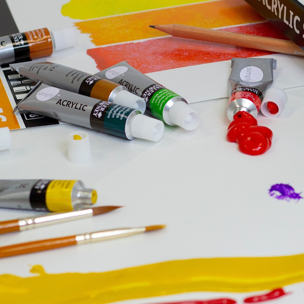 ESTOJO ACRILICA DALER ROWNEY SIMPLY 12 TUBOS 12ML