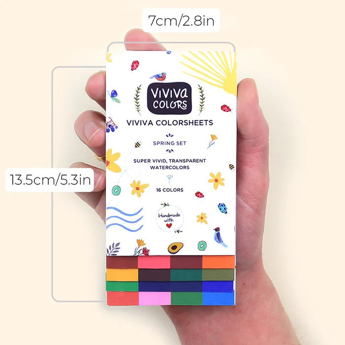AQUARELA VIVIVA COLORSHEETS C/16 SPRING SET VV276003