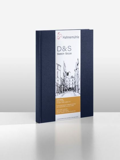 SKETCH BOOK HAHNEMUHLE D&S A4 140g/m2 AZUL 80 FOLHAS