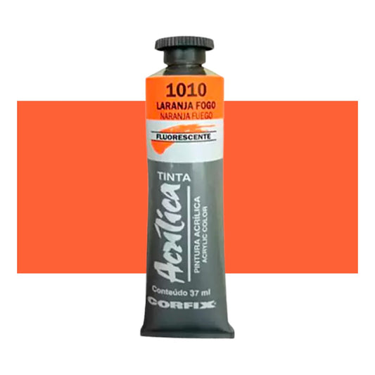 ACRILICA CORFIX FLUORESCENTE 37ML 1010 LARANJA FOGO
