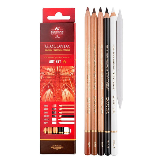 ESTOJO ESBOÇO KOH-I-NOOR C/ 06 MIX II (8802-8803-8804-8810-8812-9477)