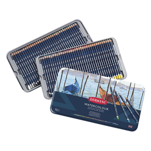 ESTOJO LAPIS AQUARELAVEL DERWENT WATERCOLOUR 72 CORES