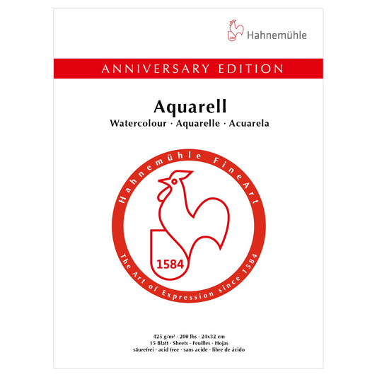 BLOCO HAHNEMUHLE ANNIVERSARY AQUARELL 425g/m2 24x32 15 FLS
