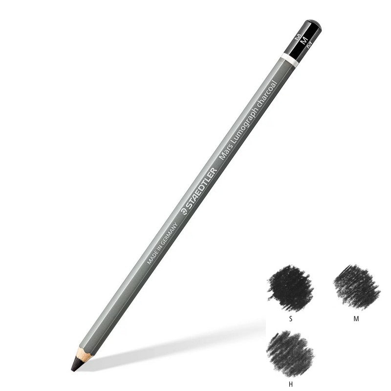 LAPIS CARVAO STAEDTLER LUMOGRAPH BLISTER C/ 03 + ESFUMINHO