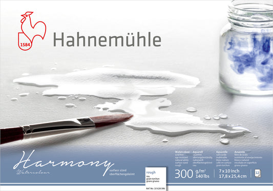 BLOCO HAHNEMUHLE HARMONY 300G/M2 TORCHON 17,8X25,4 12 FLS
