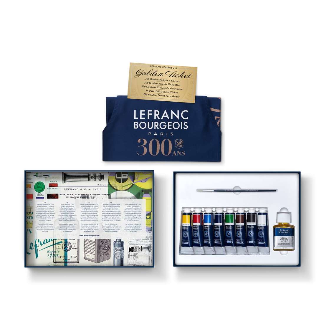 ESTOJO OLEO LEFRANC BOURGEOIS GIFT 300 ANS 08 TUBOS + ACESS