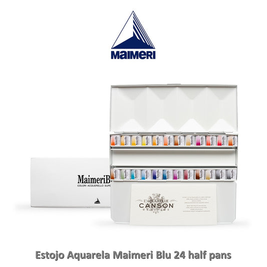 ESTOJO AQUARELA MAIMERIBLU 24 HALF PANS