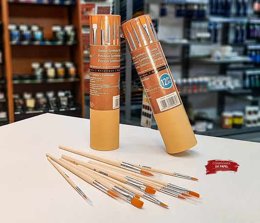 KIT PINCEIS SINOART SINTETICO C/ 12 UNIDADES VARIADAS 0196