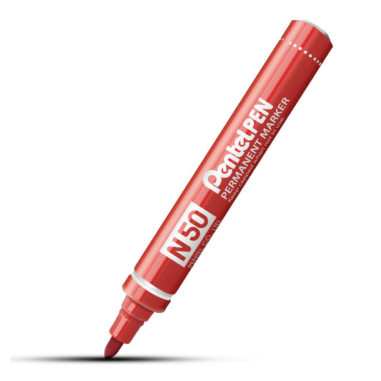 MARCADOR PENTEL PERMANENTE N50 VERMELHO PONTA REDONDA