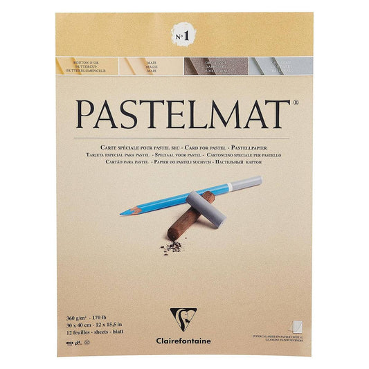 BLOCO CLAIREFONTAINE PASTELMAT 1 360G/M2 30x40 12FLS (04 CORES)
