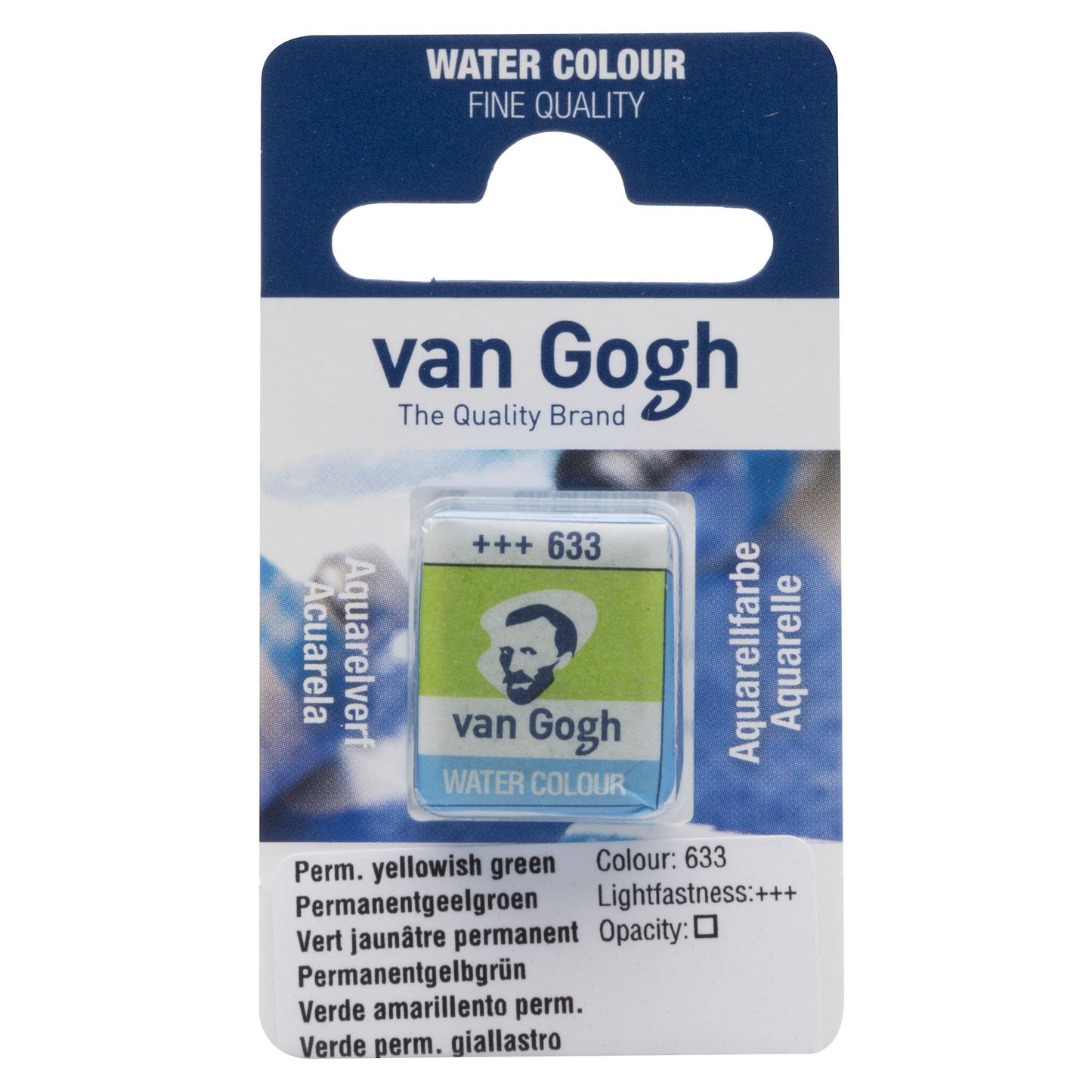 AQUARELA TALENS VAN GOGH HALF PAN 633 PERM YELLOWISH GREEN