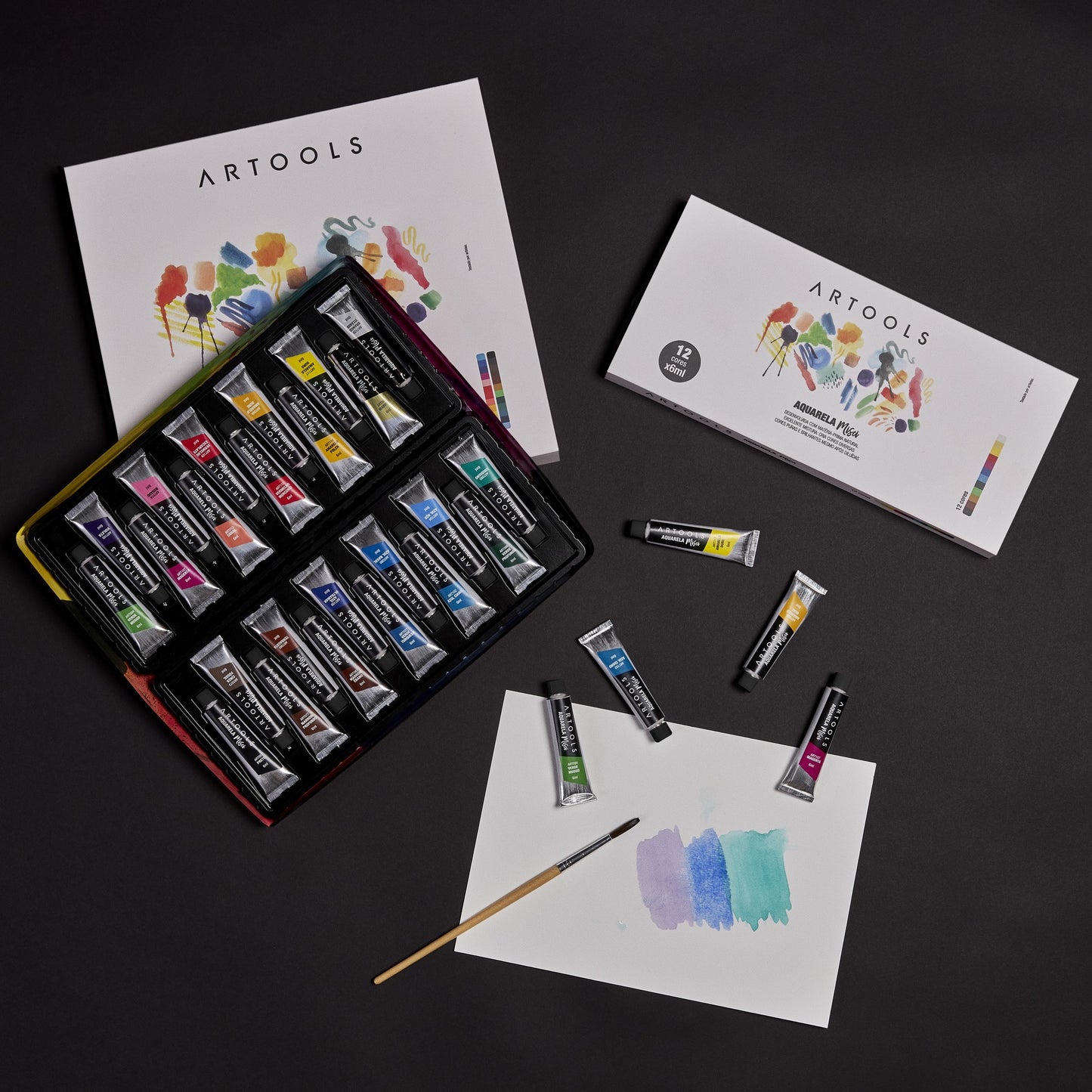ESTOJO AQUARELA ARTOOLS MISCI 24 TUBOS 610627