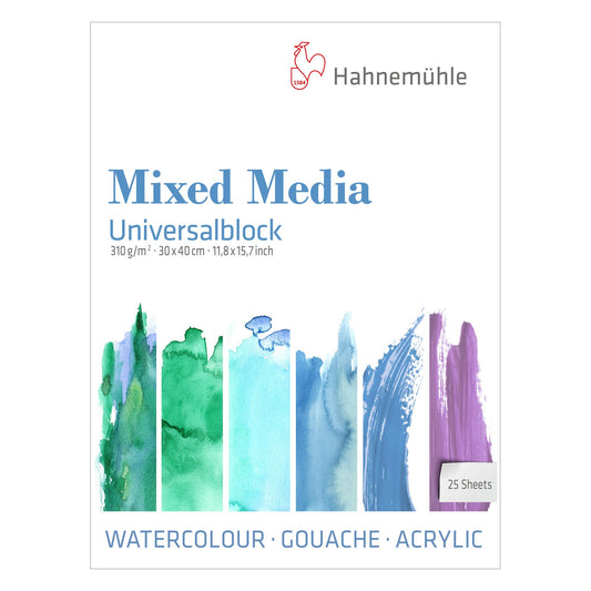 BLOCO HAHNEMUHLE MIX MEDIA 310G/M2 30X40CM 25 F 10650201
