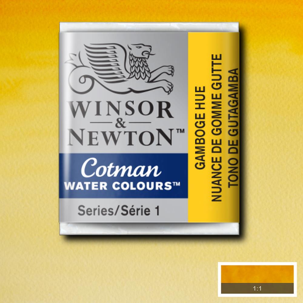 AQUARELA WINSOR NEWTON COTMAN HALF PAN 266 GAMBOGE