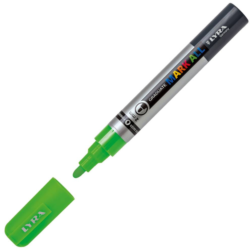 MARCADOR LYRA GRADUATE MARK ALL VERDE NEON PONTA 2MM