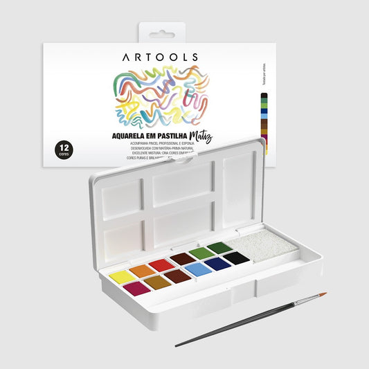ESTOJO AQUARELA ARTOOLS MATIZ 12 CORES