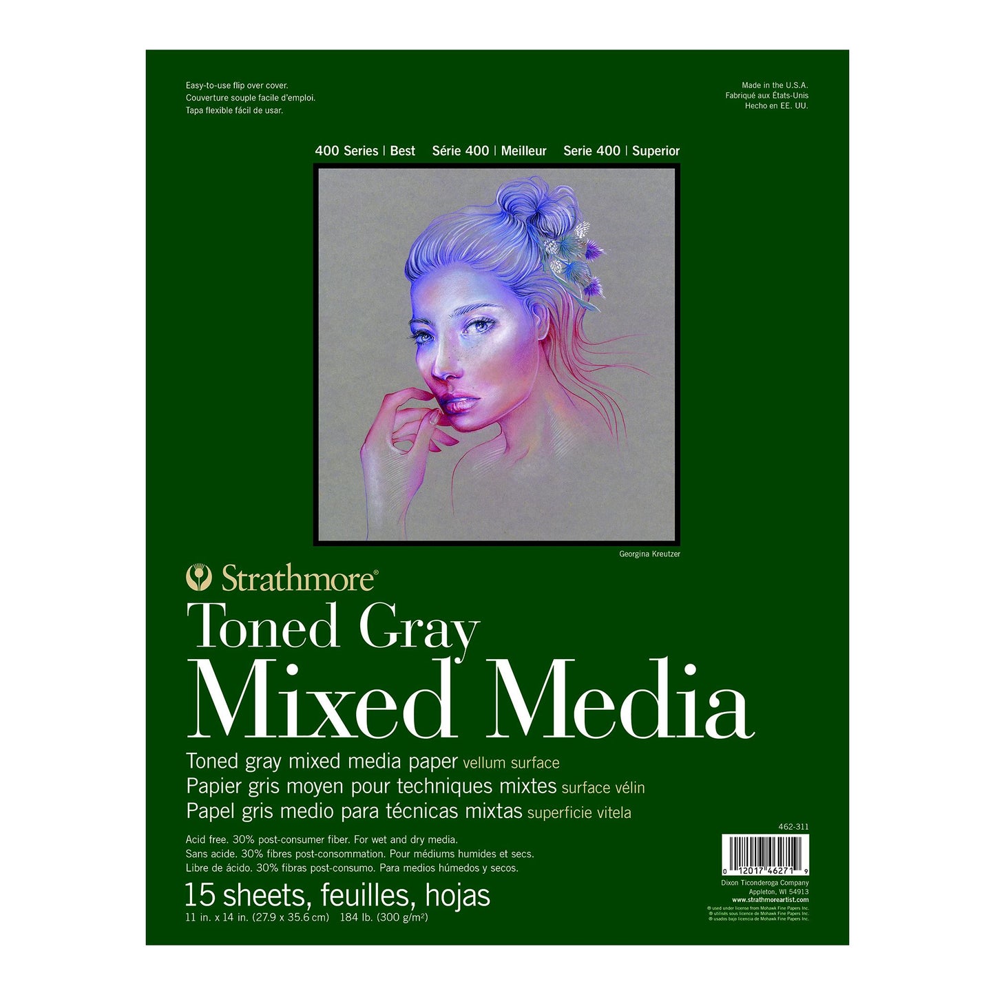 BLOCO STRATHMORE 400 SERIES TONED GRAY MEDIA 27X35 300G 15F