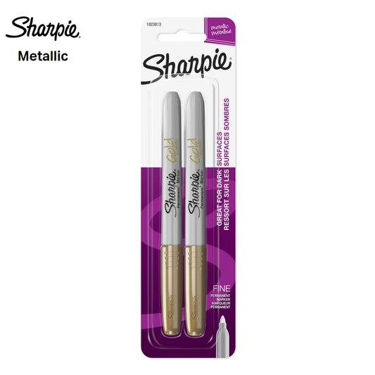 CANETA SHARPIE FINE METALLIC GOLD C/ 02 UNIDADES