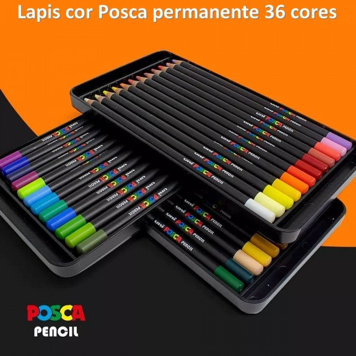 LAPIS COR POSCA 36 CORES KPE-200/36