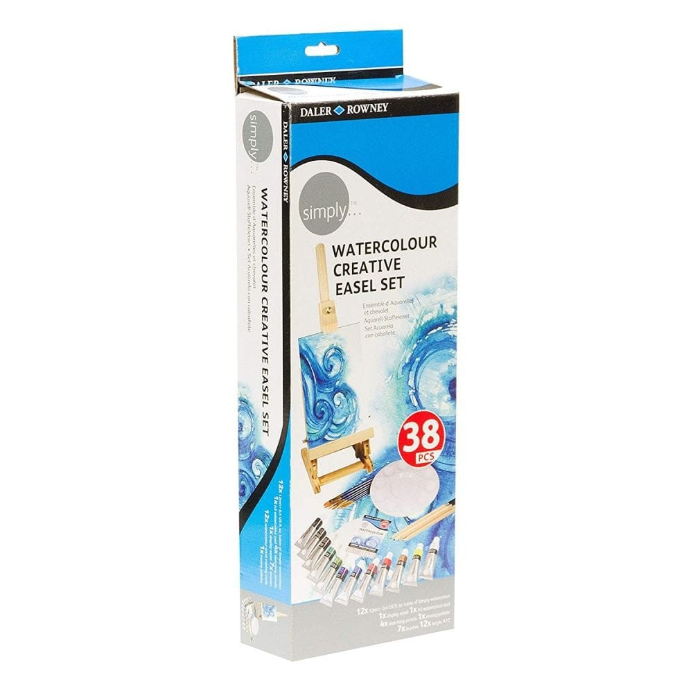 ESTOJO AQUARELA DALER ROWNEY SIMPLY EASEL SET 38 PECAS