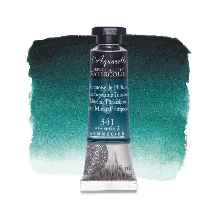 AQUARELA SENNELIER L'AQUARELLE 341 PHTHALO TURQUOISE 10ML S2