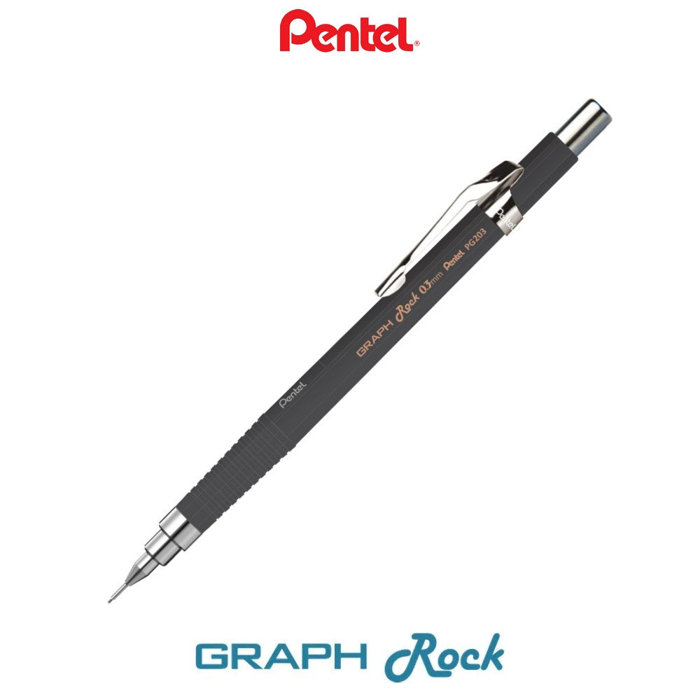 LAPISEIRA 0,3MM PENTEL GRAPHROCK 200 GRAFITE