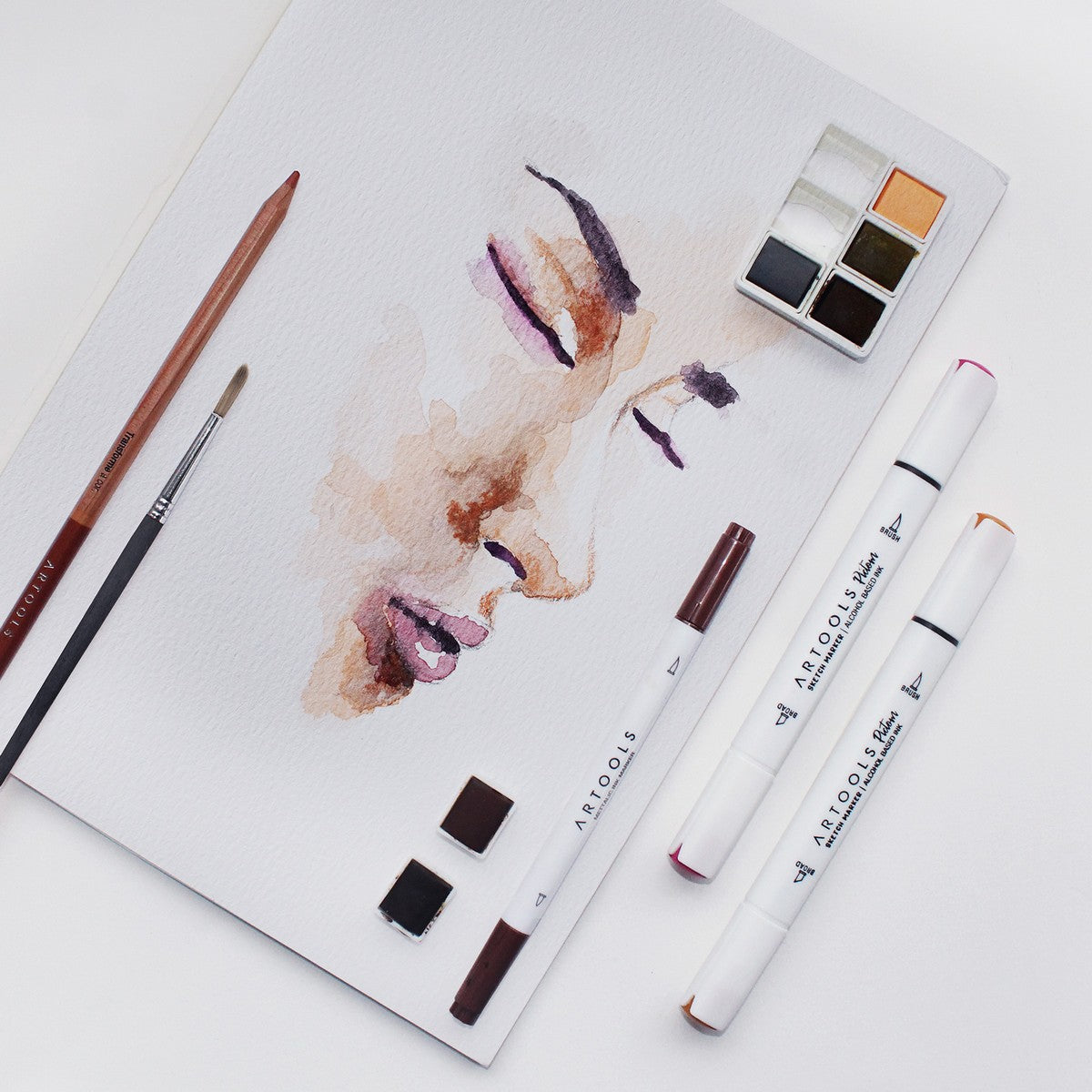 BLOCO AQUARELA ARTOOLS AQUA A3 100% COTTON 300G/M2 12 FOLHAS