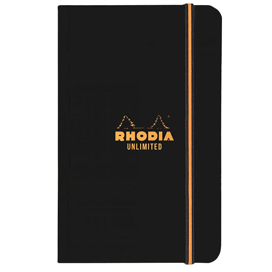 CADERNETA NOTAS RHODIA 09x14 80G C/60 BLACK QUADRICULADO 118058C