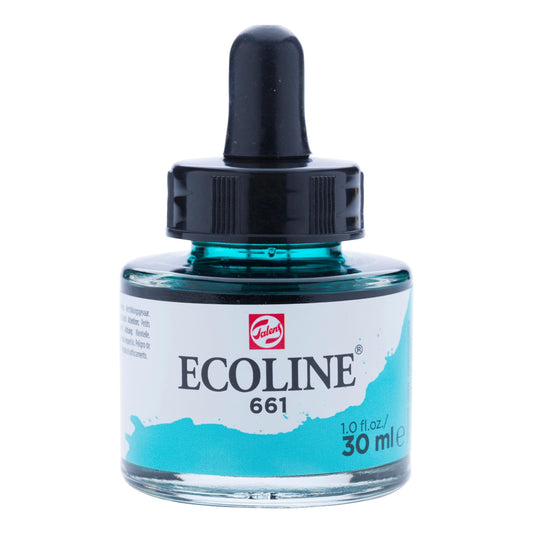 AQUARELA TALENS ECOLINE 30ML 661 TURQUOISE GREEN